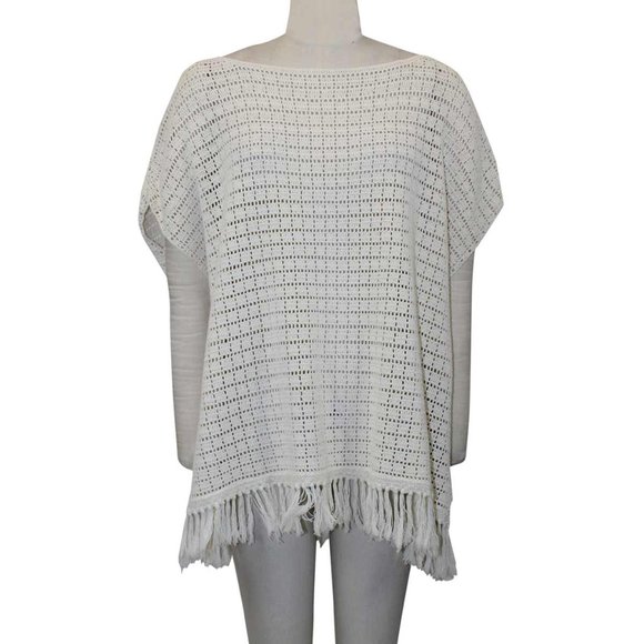 Joie Tops - Joie EUC Crochet Fringe Top Ivory Medium